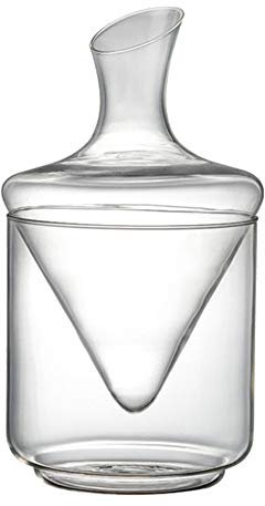 GROCKSTR Juego de decantador de vino con cubo de hielo, sin plomo, vidrio soplado a mano y fiestas