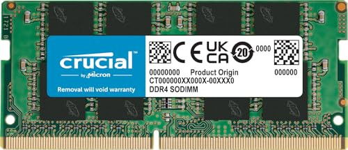 Crucial Basics 16GB DDR4 3200MT/s CL22 SODIMM 260-pin 1.2V Laptop Memory