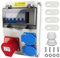 XPJBKC Distribuidor de Corriente 16A, Distribuidor de Corriente para Obras 16A con Interruptor Fi E Ls, Tomas 2x230V y 1xCEE 16A con Cable, Distribuidor de Corriente Impermeable IP44