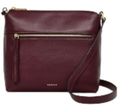 RADLEY London Fountain Mews Women's Leather Small Ziptop Crossbody, Merlot