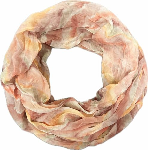 Jeamis Écharpe ronde en soie arc-en-ciel dégradé de couleur pour printemps - Rayures arc-en-ciel - Légère - Étole, Orange 2025c, 160 x 48 cm