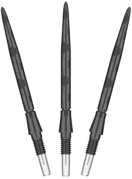 Target Darts Swiss Point Storm Steel Dart Points, Onyx (3 Pack Set of Tips) 26MM/30MM/35MM – Gold/Silver/Black | Change Dart Points, Spare Tips, Professional Darts Accessories