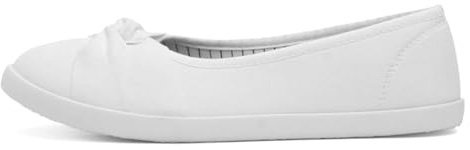 Lilley Womens White Slip On Canvas Shoe - Size 8 UK - White