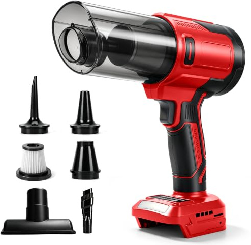 Akku-handhållna dammsugare kompatibla med Milwaukee 18 V-batteri (utan batteri)