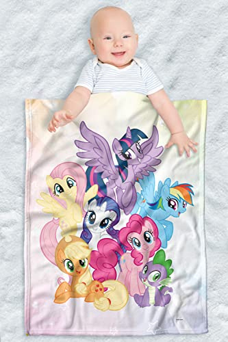 LOGOVISION My Little Pony Lightweight Baby Blanket, 30X40, Pony Pile Unisex for Infants Girls & Boys