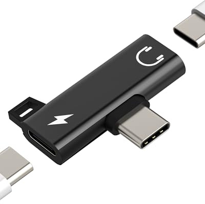 USB C Headphone Jack Adapter(2 in 1)Dual Type C Charger Cable Earphone Aux DAC Audio Splitter for Apple iPhone16 15 pro max dongle Fast Charging Port Connector compatible for Samsung Converter adaptor