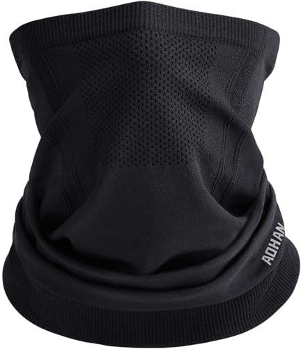 YANIKY Schlauchschal Herren Halstuch Damen Winddicht Multifunktionstuch Loopschal Herren Winter Elastisch Atmungsaktiv Loop Schal Ideal für Tägliche Sport Radfahren Laufen Skifahren (Schwarz)