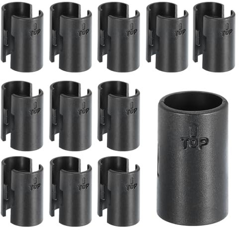 QUARKZMAN Attaches de tablette en fil, 24 pièces de 5/8 pouce (16 mm), clips de verrouillage en plastique pour système de tablettes en fil (12 paires)