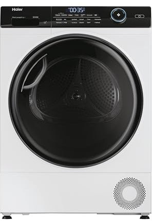 Haier I-PRO SERIE 5 HD81-A3959E Wärmepumpentrockner / 8 kg/A+++ / Smart Home - Wi-Fi & hOn App/Hygiene-Funktion/I-Refresh Dampfprogramm/Schontrommel [Energieklasse A+++]