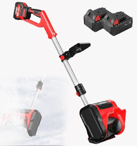 GAYAYAS Battery Powered Snow Shovel, portable Electric Snow Thrower & Shovel-20v/4.0ah Cordless Snowplow with Adjustable Handle, for Patio, Playground, Farm