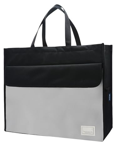 Bolsa para Documentos, Bolsa para Maletín Comercial para Archivos,Bolsa de almacenamiento para archivos A3 con asa - Bolsa ligera para archivos para cuadernos, bolígrafos, revistas, entradas y noticia