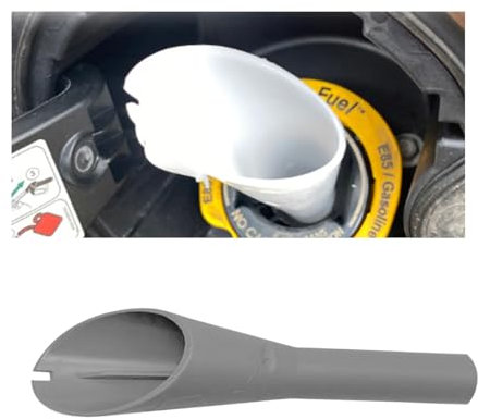 JNNJ Plastique Entonnoir, Entonnoir à Essence Pour Voiture, Auto Entonnoir Angulaire, Entonnoir de Remplissage Universel, pour 8U5A-17B068-EB 1782177 1833948 2050651 (Noir)