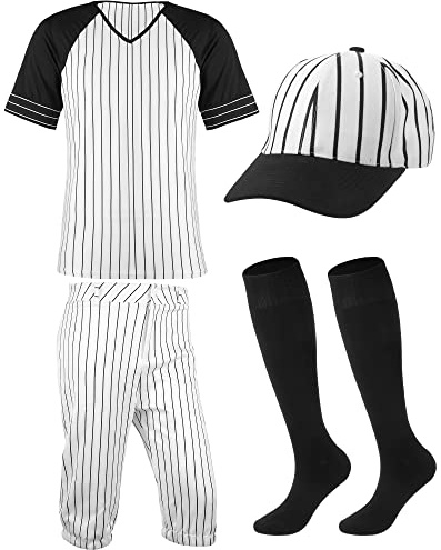 Coume Vintage Baseball Costume for Carnival Party Halloween Men Baseball Uniform Men's Classic Knickers with Pinstripes (Small)