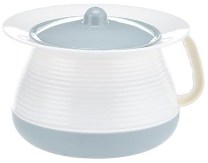 KRXSOBNV, Kammarkruka med lock, unisex spottburk Bärbar sängpanna Kisskruka vid sängkanten Hink med handtag for äldre hushåll,Urinflaska(Blue)