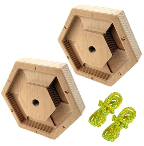 Appareil de renforcement de la force des doigts - Entraîneur de Force des Doigts en Bois Hexagonal,Panneau De Suspension En Bois | Pour entraînement escalade fitness gym à