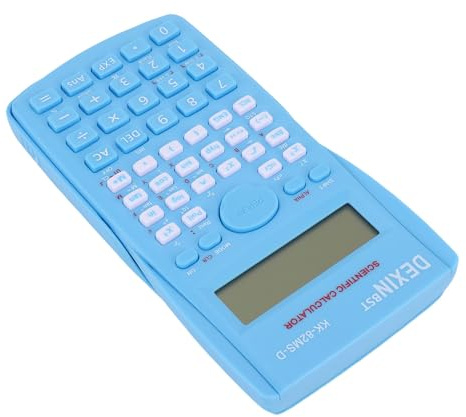 Annadue Vetenskaplig Miniräknare, 12-siffrigt 240-funktions Multifunktionskalkylator med Stor Skärmfunktion med Skjutbart Hårt Omslag för Skolkontoret (Vibrerande blå)