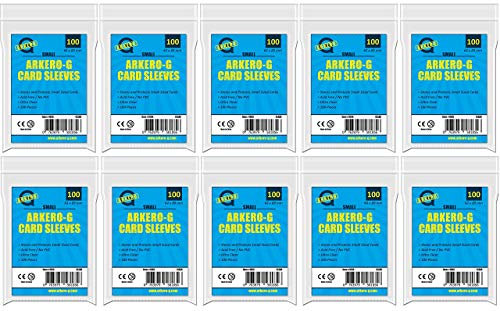 Arkero-G 1000 Soft Sleeves Small (japanische Hüllen Größe) - 10 Packungen durchsichtige Kartenhüllen für Yu-Gi-Oh! TCG Karten