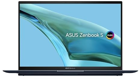 ASUS ZenBook S 13 OLED 2.8K, Portátil Ultrafino de 13.3, Intel Core Ultra 7, Windows 11 Home, 16GB RAM, 1TB SSD, Iris Xe, Ordenador Portátil de Trabajo, Teclado QWERTY Español, Azul Ponder
