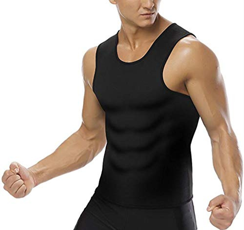 NOVECASA Chaleco Sauna Hombre Neopreno Sudoración Tank Top para Transpirar Quema Grasa Culturismo Abdome Adelgaz (XL, Negro-Negro)