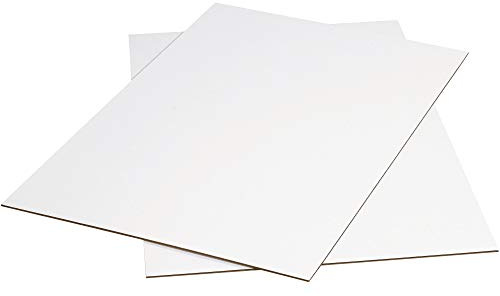 BOX USA Corrugated Cardboard Sheets, 36 x 48, White, for Packing, Mailing, and Protecting Products from Forklift Damage, 5 Sheets