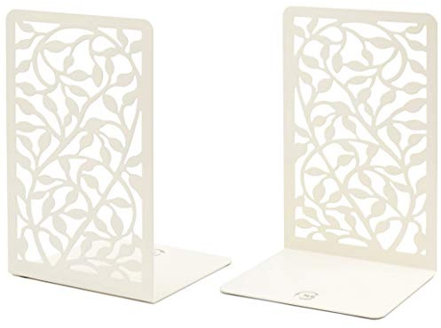 CNK Infinite Leaves Bookends - Metal Set of 2 for Heavy Books, Home Office & Decorative Book Stoppers