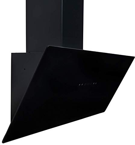SIA TAG90BL 90cm Black Angled Touch Control Cooker Hood Kitchen Extractor Fan