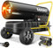 Masko® Cannone riscaldante 30kW Diesel Essiccatore per edifici Riscaldatore per edifici Generatore di Aria Calda Termoventilatore 34L Serbatoio con Termostato Riscaldatore Olio Flusso Nero/Giallo