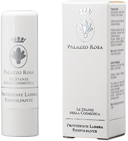 Palazzo Rosa - Rimpolpante Labbra con Acido Ialuronico, Burro di Karitè puro ed Aloe Vera - Filler Labbra per un effetto Volumizzante ed Idratante 5 Ml.
