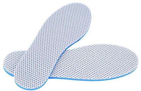 Plantillas de Doble Cojín de Aire Gel para Hombre y Mujer - Esponja Deportiva Gris Transpirable Suave y Duradera Con Amortiguación Cómoda 45-46