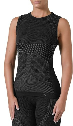 Risalti Maglia Termica Donna Smanicato Energy - Maglia Tecnica Donna Traspirante, Canotta Compressione, Intimo Termico Senza Etichette per Sci, Trekking, Running, Ciclismo - Made in Italy