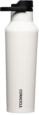 Corkcicle Isolierte Reise-Wasserflasche, dreifach isolierter Edelstahl, leicht zu greifender Strohhalmmund, hält Getränke 25 Stunden kalt oder 12 Stunden warm, 590 ml, Dune