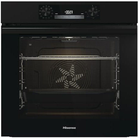 Hisense BI64213EPB- Horno Multifunción, Even Bake 77L, Freidora de Aire, Cocción Congelados, Calentamiento Rápido, Cocción Simultánea x5, Modo Grill/Pizza, Cierre Suave, Negro