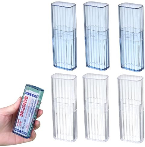 Bekecidi Wattestäbchen Behälter, Transparenter Wattestäbchen Box für Reisen, Tragbarer Wattepadspender, Haargummis Zahnstocher Q-Tip Ohrenstäbchen Staubdichte Aufbewahrungsbox