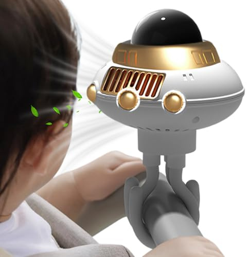 Ventilador de clip Octopus - Ventilador de cochecito sin cuchilla portátil, dispositivo de enfriamiento ajustable de 3 velocidades | Ventilador de trípode flexible, ventilador recargable, ve