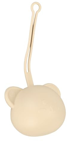 Generic Chupete Stand -Up Box/Cover, Portable Silicone Light Pacifier Holder (Mjölkfärg)