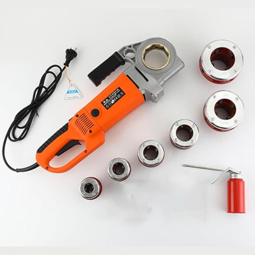 WESSLECO Filettatrice elettrica Portatile per Tubi a 6 filiere, filettatrice elettrica da 2300 W, filettatrice elettrica Portatile a 22 Giri/min, filettatrice elettrica Portatile per Tubi