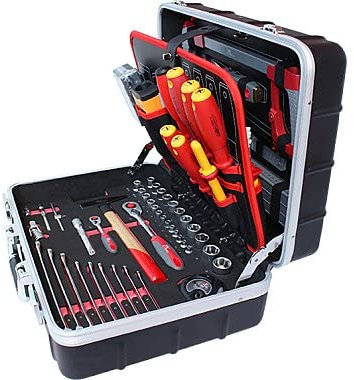 Tixit Aluminium-Werkzeugkoffer Elektriker 125 tlg., 60750