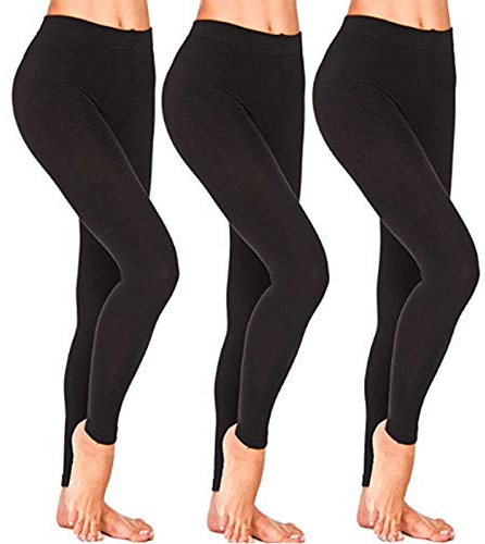 Toocool - Stock 3 pezzi leggings donna termici felpati caldi collant fuseaux LO-S88001 [Taglia unica,nero]