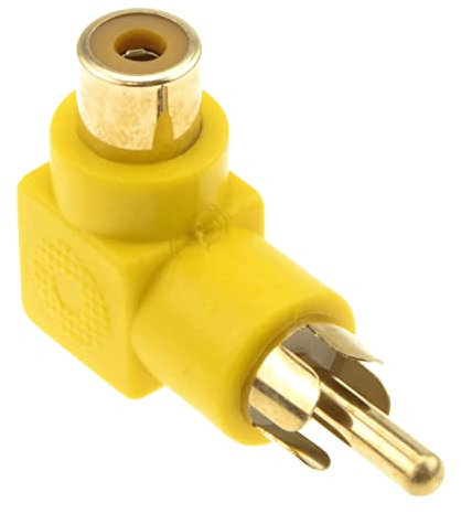 CABLEPELADO Adattatore audio stereo RCA angolare 90 giallo