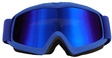 Lunettes de Ski pour Enfants HD Wide Vision Snow Goggles Lentille Enduite HD pour Filles Réglable Anti-rayures et Anti-buée pour le Ski (Bleu)