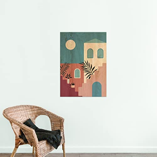 CREARREDA Quadro Moderno in Legno Quadro Moderno Soggiorno Made in Italy Decorazione in Legno Stampa su Legno per Arredo Casa Decorazione in legno