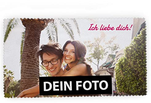 Brillenputztuch mit Foto (15x18) | Reinigungstuch personalisiert | Mikrofasertuch mit eigenem Bild