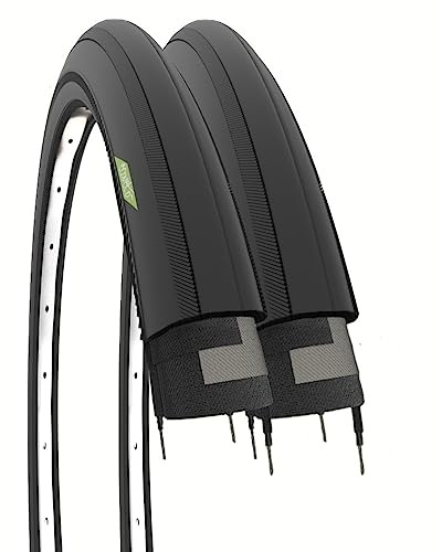 Ecovelo' 2 COPERTONI 700 X 25C (25-622) PNEUMATICI STRADALI PER BICI DA CORSA ROAD BIKE BDC STRADA DA PASSEGGIO