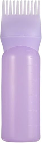 Galyacht Flacon applicateur de peigne à racines violettes, flacon applicateur de shampooing, peigne à huile, flacon applicateur de teinture pour cheveux, pinceau applicateur de couleur des cheveux