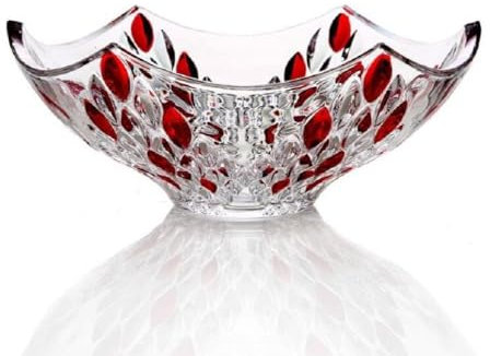 JUNYFFF Corbeille À Fruits en Bol Décoratif, Diamètre 24Cm, Verre en Cristal Coupe De Fruits Ménage Maison Créative Table Basse Pot De Bonbons Salon Moderne Maison Créative,B