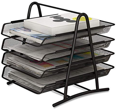 Filställ, A4 filställ, filställ, dokumenthållare, pappersfack, brevställ, brevfack, Organizer - Svart, 3Erpack,2erPack (Black 4erpack)