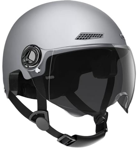 Generisch Motorradhelm | Fahrradhelm Für Damen Herren | Elektro-Motorradhelme | Fahrradhelm Mit Visier Radhelm | Stoßfeste Fahrradhelme Für Erwachsene | Fahrrad Helmet Mit Abnehmbarer Innenfutter
