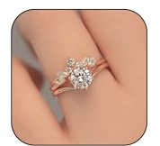 Stapelbar Moissanite förlovningsring för kvinnor löftesring för hennes roséguld vigselring Cubic Zirconia Ring Födelsedagspresenter Alla hjärtans dag