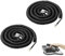 Nurhore Telephone Cord Cable Black 2PCS, 3m Telephone Phone Handset Cable Cord, Landline Phones Curly Cables, Phone Cables for Landline 3 to 10 Feet Length Suitable for RJ9/RJ10 Telephones Landline