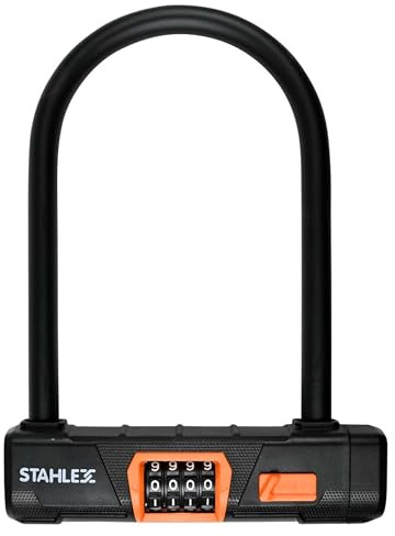 Bügelschloss mit 4-stelligem Zahlencode 175 x 250 mm für Fahrrad, Roller Motorrad 14818